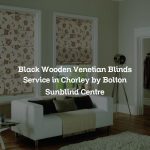 Black Wooden Venetian Blinds Service in Chorley by Bolton Sunblind Centre