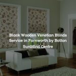Black Wooden Venetian Blinds Service in Farnworth by Bolton Sunblind Centre